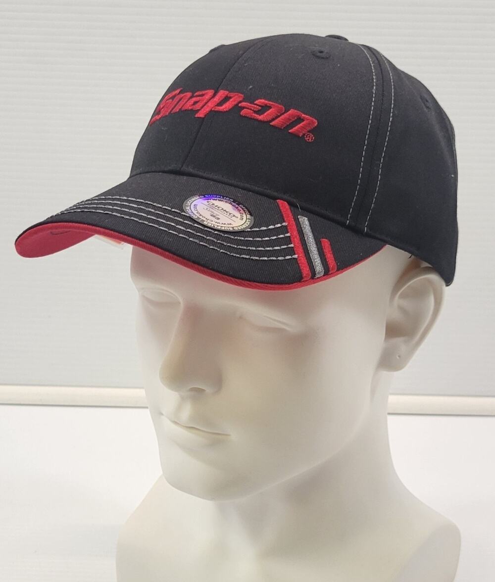 N) Snap-On Tools Choko Authentics Snap Back Black Red Promo Peak Cap Hat